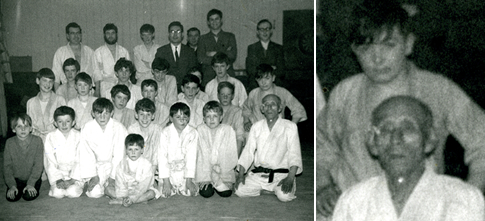 A young Sensei Perry aged 9 with Sensei Mishiku and the World and All Japan Champion Shokichi Natsui